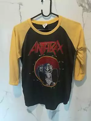 Anthrax Rock Band Metal Womens 3/4 Sleeve Raglan Baseball T-Shirt  • $4.99