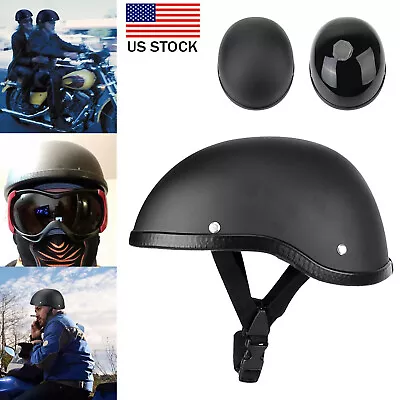 Motorcycle Half Helmet Ultra-Thin Comfortable Beanie Cruising Skull Cap O5U1 • $20.69