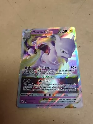 Pokémon TCG Mewtwo Vstar Pokemon Go 031/078 Holo Ultra Rare • $0.99