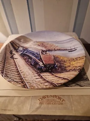 Davenport Pottery Plate Great Steam Trains 1989 Queen Of Scots Ltd Edition Boxed • £3