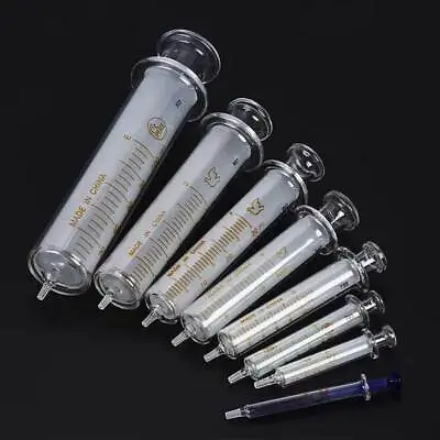 1ml-100ml Glass Syringe Sampler Reusable Chemistry Lab Injector W/ Luer Lock Tip • $162.91