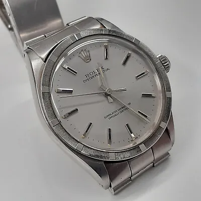 Vintage Rare Rolex Oyster Perpetual 34 Mm Steel Automatic Watch 1007 Circa 1969 • $3590