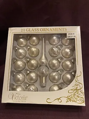 Vintage Miniature 21 Glass Christmas Ornaments - Victoria Collection • $24.99