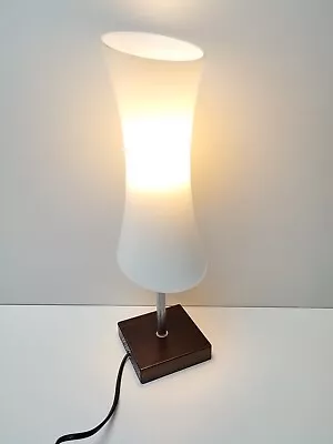 Vintage Ikea Rare Wooden Glass Desk Table Lamp • £59.99