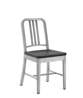 1104 Navy By Emeco 1954 Aluminum Chair For US Navy Black Wood Seat 8 Available • $195