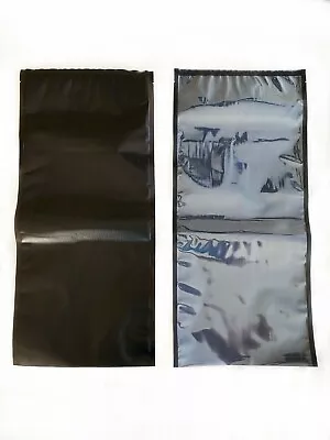 $39.99 • Buy 11x24 Precut Clear/Black 50pk VACUUM SEAL BAGS - 5mil THICK!