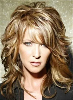 Layered Messy Wavy Mid-Length Hair Capless Wigs 14 Inches • $22.99