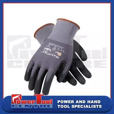 ATG Keypoint Maxiflex Ultimate Palm Coated Knitwrist Black Glove Size 9 • £7.99