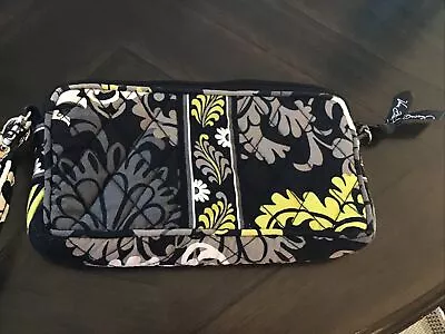Gently Used~ Vera Bradley Baroque Black Gray White Wallet Carry It All Wristlet • $15