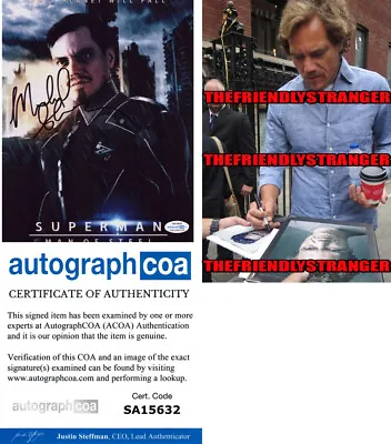 Michael Shannon Signed  MAN OF STEEL  8x10 Photo PROOF Superman General Zod ACOA • $53.95