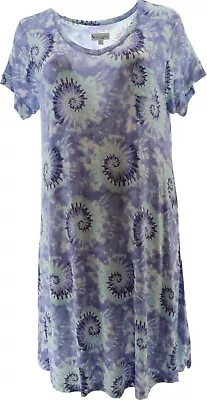 Koolaburra By UGG Stretch Modal T-Shirt Lounge Dress-Multi TieDye-Medium A392912 • $16.99