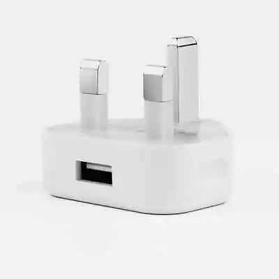 UK Plug To USB Wall Charger Power Adapter 3 Pin Socket Mains For Iphone Tablet • £6.99