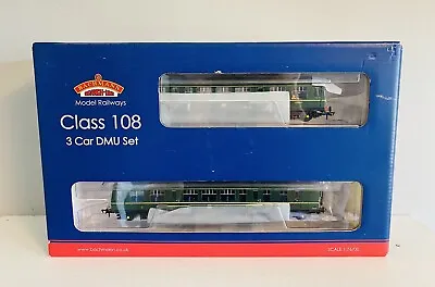 Bachmann 32-913 OO Gauge Class 108 Three Car DMU BR Green With Speed Whiskers • $383.11