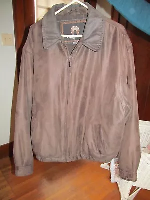Weatherproof Brand Brown Suede Jacket W/Plaid Lining EXTRA LARGE Very Good Cond. • $25