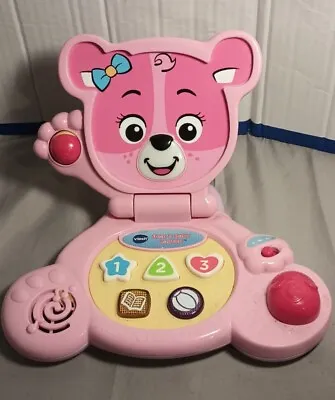$4.49 • Buy Vtech Bear's Baby Laptop 55 Songs Sounds & Phrases Learning Toy Pink Tested Used