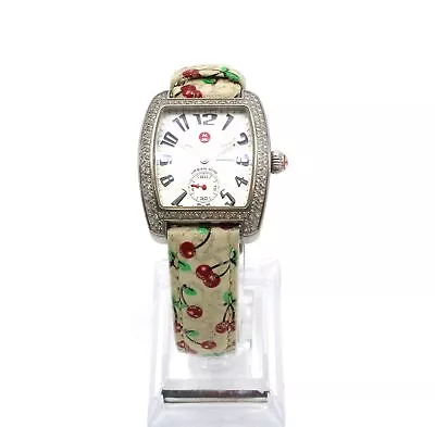 Michele Urban Mini Stainless Steel Diamond 28mm Ladies Wristwatch # WB674-5 • $91