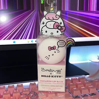 New The Creme Shop X Hello Kitty Macaron Lip Balm Sweet Sprinkles Kawaii Limited • $13.25