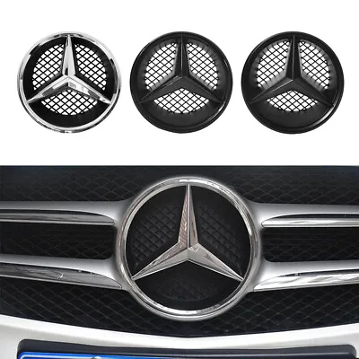 18.5cm Grid Star Emblem Front Grill Badge For Mercedes Benz C Class W204 11-14 • £25.55