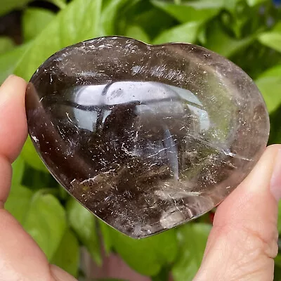 177G  Natural Clear Quartz Heart Shape Crystal Palm Reiki Healing • $0.99