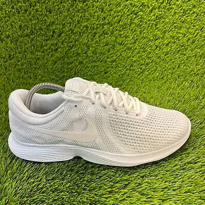 Nike Revolution 4 Womens Size 11 White Athletic Running Shoe Sneakers 908999-100 • $39.99