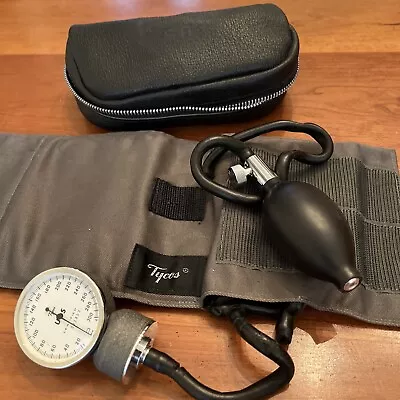 Vintage Tycos Blood Pressure Cuff Sphygmomanometer With Case FOR PARTS OR PROP • $14