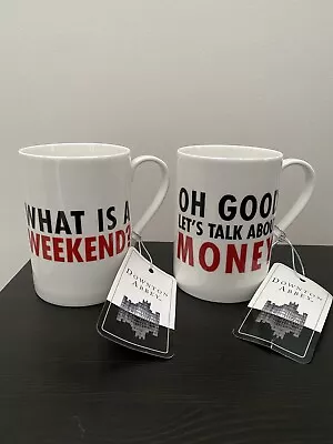 £4.99 • Buy Pair Of Past Times Downton Abbey Fine Bone China Mugs 