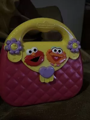 Vintage Sesame Street Mattel ELMO ZOE PINK PLASTIC QUILTED PURSE 1999 Toy  • $14.90