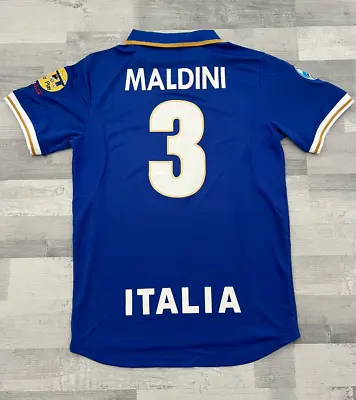 Italy Euro 96 Maldini 3 Football Soccer Rare Vintage Shirt Jersey Size M • $73