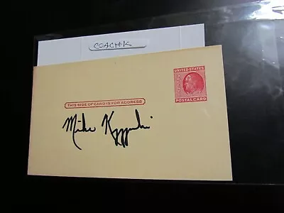 Coach K Mike Krzyzewski Signed Postcard JSA Certified  • $275