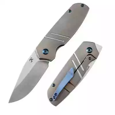 Kansept Knives Turaco Folding Knife 2.88  CPM-S35VN Steel Blade Titanium Handle • $174.29