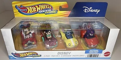 Hot Wheels! Disney Racers Verse 4pk - Mickey•Vanellope•Stitch•Hiro W/ Baymax NEW • $19.99