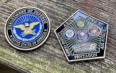 The United States Military Department Of Defense Pentagon Challenge Coin Set • £24.70