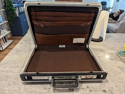 Vintage Samsonite Classic Brown Hard Shell Brief Case With Combo Lock Antique • $18