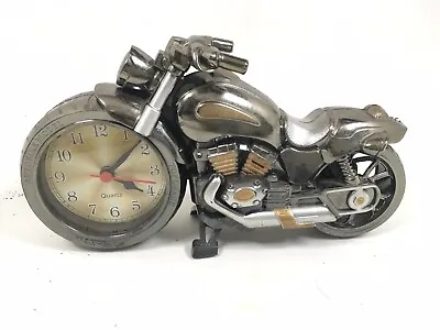 Quartz Motorcycle Alarm Clock Tabletop Desk Plastic 8.5” Long Good Times • $13.47