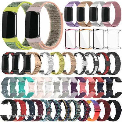 $10.71 • Buy For Fitbit Charge 5 Silicone/Nylon/Leather/Stainless Steel Strap Watch Band Case