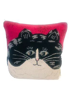 Warren Kimble Cat Needle Point Decorative Pillow • $79.99