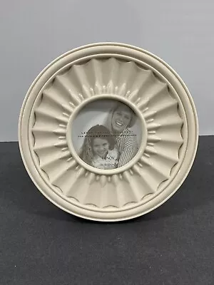 Vintage Lenox Portico Round Picture Frame Green Stamp • $17.99