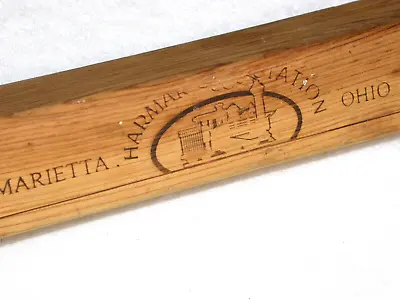 Vtg Wooden Train Whistle 8  Steam Locomotive Sound Marietta Ohio Harmar Station • $19.99