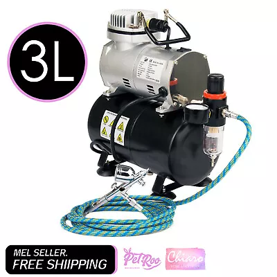 Dynamic Power Air Brush Compressor For Air Brush Spray 1/6HP 3L • $139.90