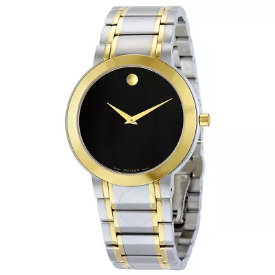 Movado $1195 Men's Stiri Two-tone/black Dial 40mm Swiss Museum Watch 0606950 • $509.52