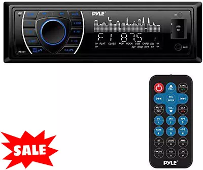 Pyle Bluetooth Marine Receiver Stereo 12v Single DIN Style Boat In Dash Radio • $57.98