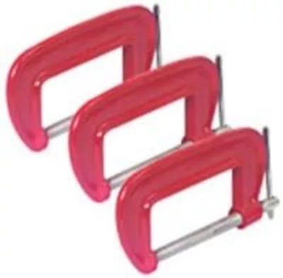 3 Piece WOODWORKING  G-Clamp Set. 2 X 1  & 1 X 2  • £6.99