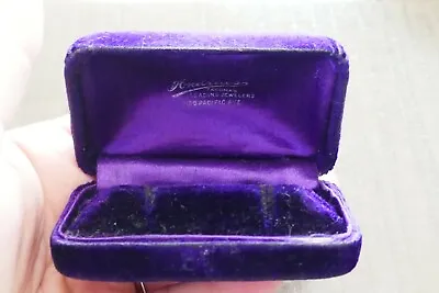 Ant. Purple Velvet  Andrews - Tacoma Jeweler's  Earring / Cuff Link Jewelry Box  • $60
