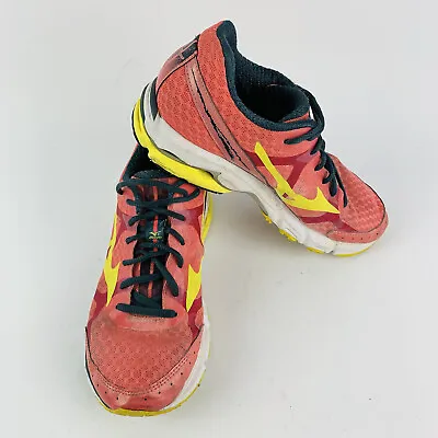 Mizuno Wave Rider 17 Womens J1GD140347 Pink Gray Running Training Shoes Sz 7 EUC • $19.97