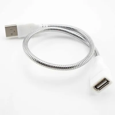 $3.07 • Buy 1x 35cm USB Male To Female Extension Cable LED Light Adapter Metal Flexible Tube