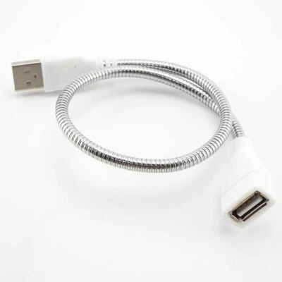 $3.07 • Buy 1x 35cm USB Male To Female Extension Cable LED Light Adapter Metal Flexible Tube