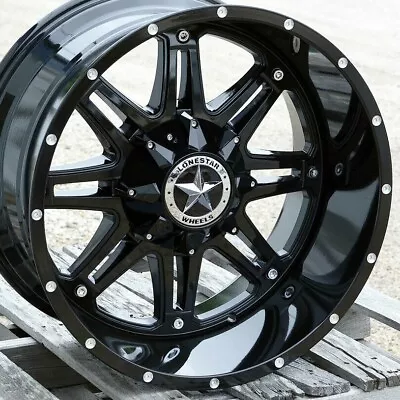 22  Gloss Black Lonestar Outlaw Wheels 22x12 6x135 -44mm Ford F150 Expedition • $1379