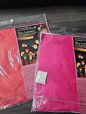 Original Sky Lanterns Qty 2 (one Red One Pink)   Brand New!! Sealed • $10