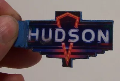 1/24 Diorama Outdoor Vintage Hudson Car Dealer Neon Looking 2-Sided Sign • $5.99