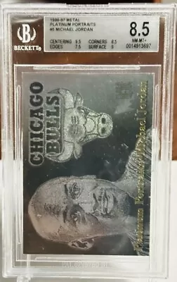 Michael Jordan 1996-97 Metal Platinum Portraits SSP Insert #5 BGS 8.5 💎 BV $$$ • $481.58